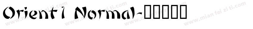 Orient1 Normal字体转换
